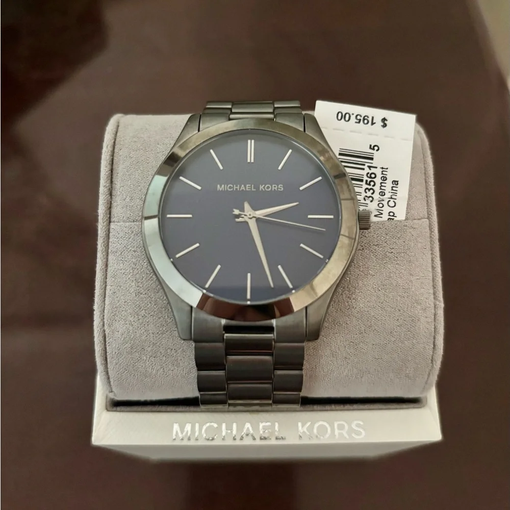 Michael Kors Stainless Steel Watch with Navy Dial - Picture 4 of 4